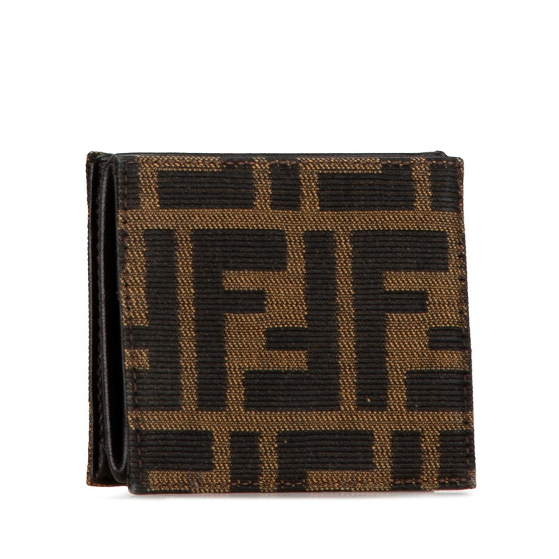 Fendi Zucca Canvas Leather Coin Case