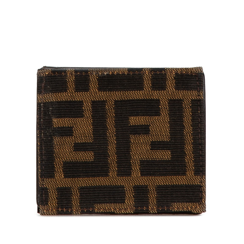 Fendi Zucca Canvas Leather Coin Case