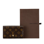 Louis Vuitton Monogram Bifold Wallet M61730 Brown PVC Leather