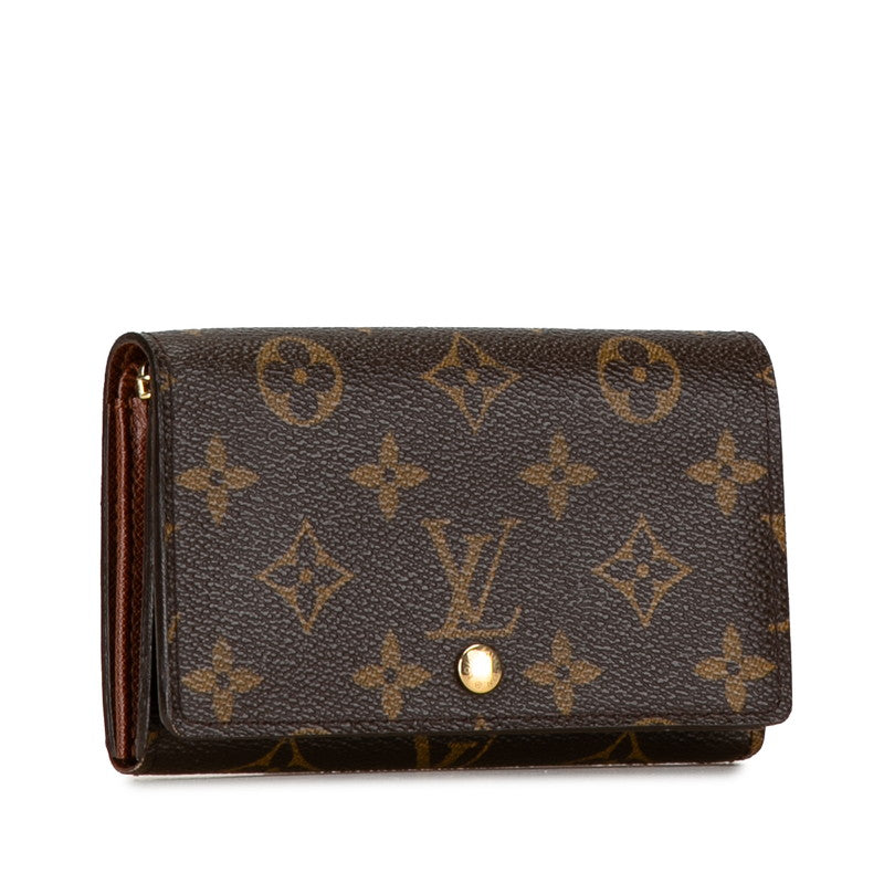 Louis Vuitton Monogram Bifold Wallet M61730 Brown PVC Leather