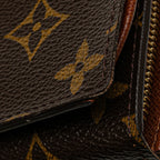 Louis Vuitton Monogram Bifold Wallet M61730 Brown PVC Leather