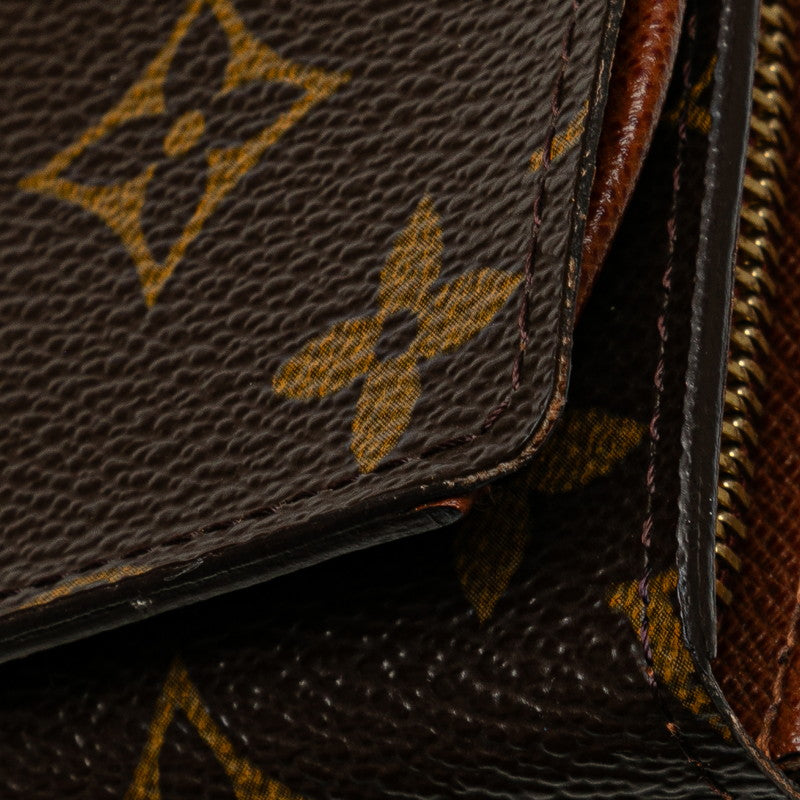 Louis Vuitton Monogram Bifold Wallet M61730 Brown PVC Leather