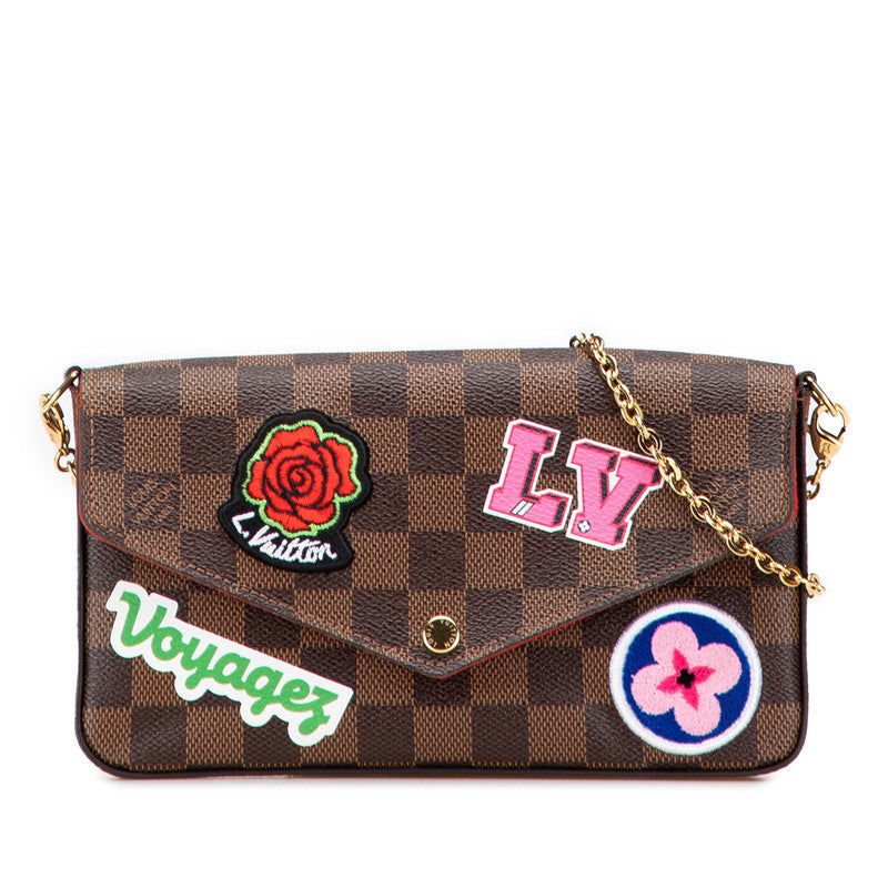 Louis Vuitton Pochette Felicie Damier Patchs Shoulder Bag