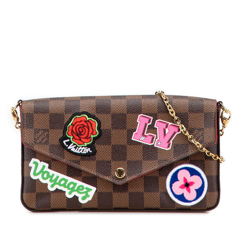 Louis Vuitton Pochette Felicie Damier Patchs Shoulder Bag