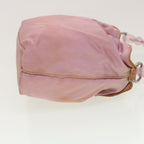 CHRISTIAN DIOR Maris Pearl Hand Bag Nylon Pink  yb139