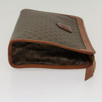 CELINE Macadam Canvas Clutch Bag PVC Leather Brown  yb352