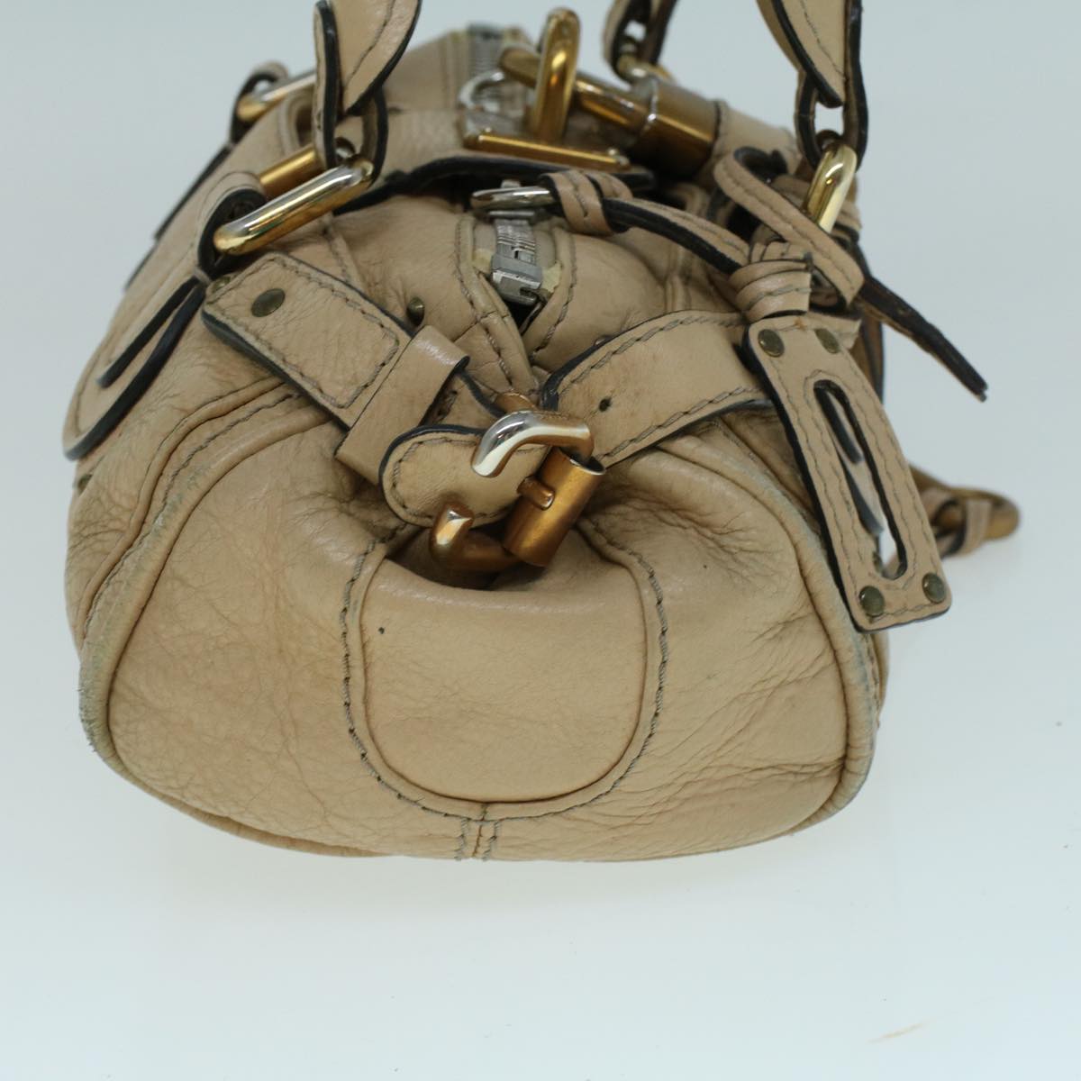 Chloe Paddington Shoulder Bag Leather Beige yb381