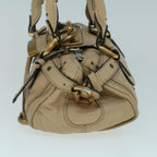 Chloe Paddington Shoulder Bag Leather Beige yb381