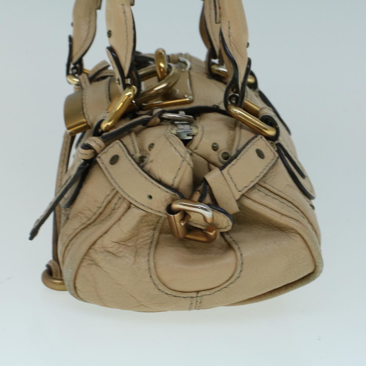 Chloe Paddington Shoulder Bag Leather Beige yb381