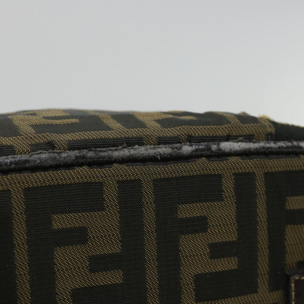 FENDI Zucca Canvas Vanity Cosmetic Pouch Black Brownyb401