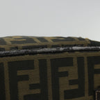 FENDI Zucca Canvas Vanity Cosmetic Pouch Black Brownyb401