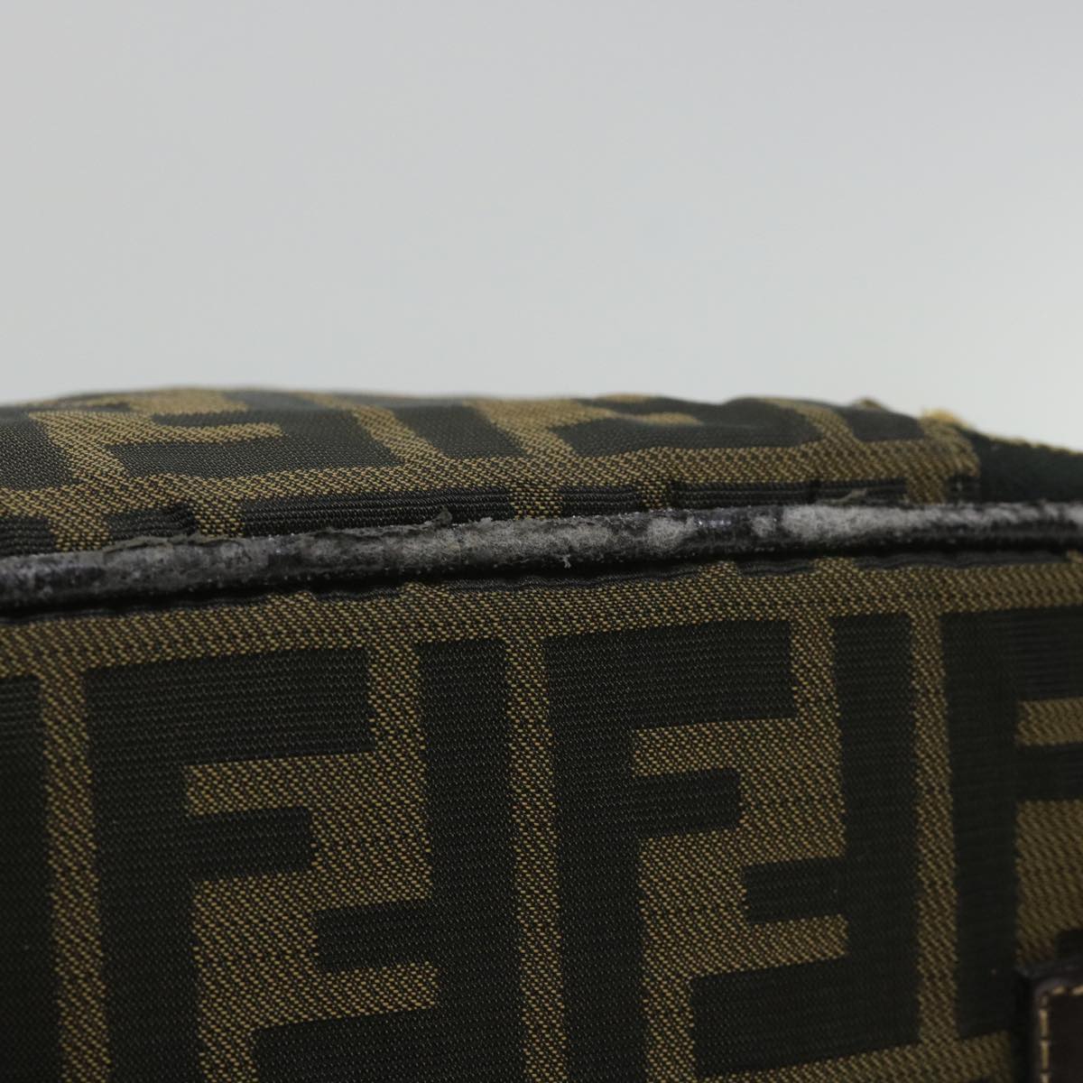 FENDI Zucca Canvas Vanity Cosmetic Pouch Black Brownyb401