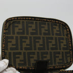 FENDI Zucca Canvas Vanity Cosmetic Pouch Black Brownyb401