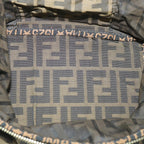 FENDI Zucca Canvas Vanity Cosmetic Pouch Black Brownyb401