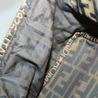 FENDI Zucca Canvas Vanity Cosmetic Pouch Black Brownyb401