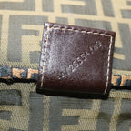 FENDI Zucca Canvas Vanity Cosmetic Pouch Black Brownyb401