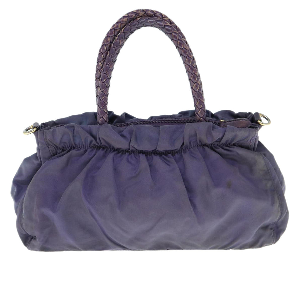 PRADA Hand Bag Nylon 2way Purple  yb458