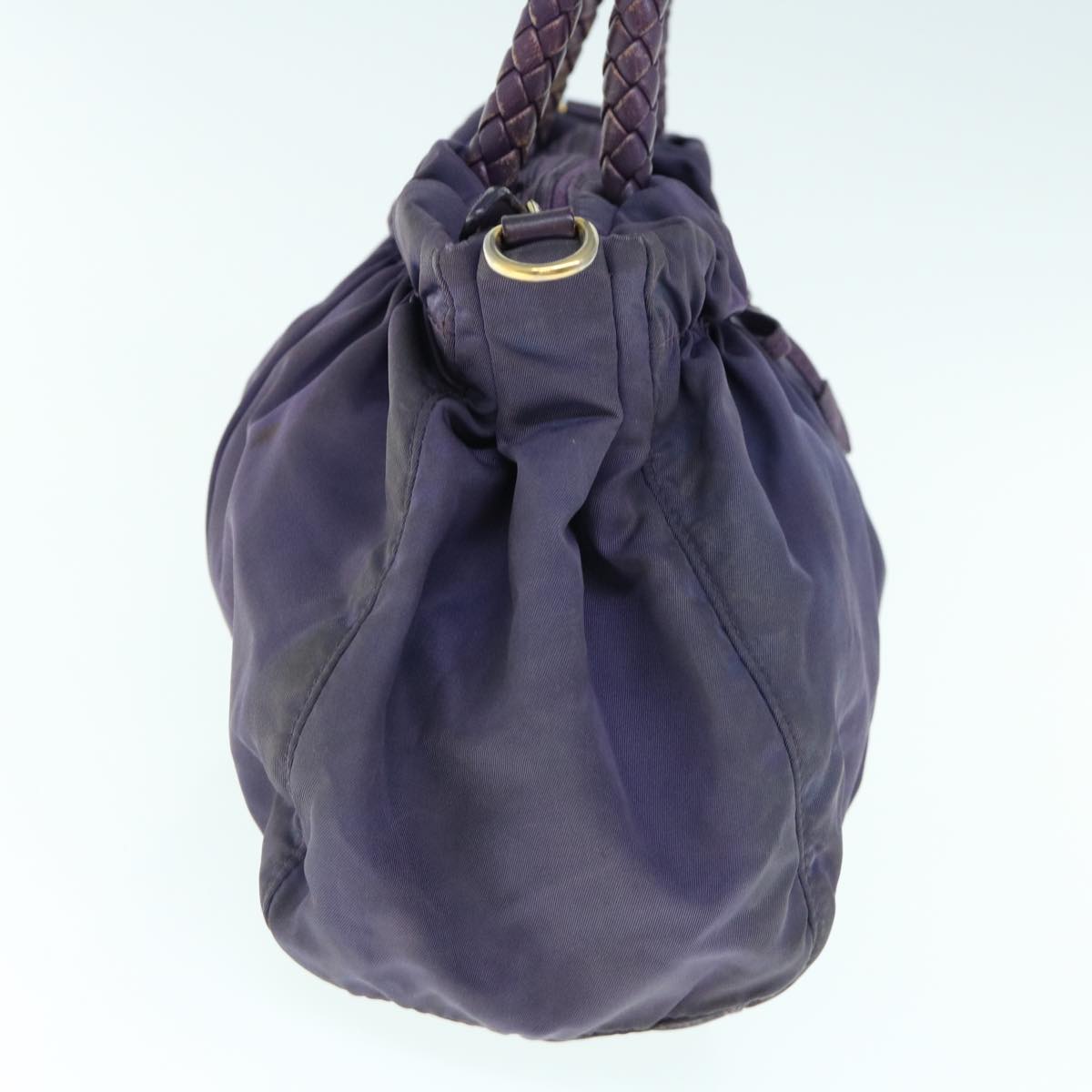 PRADA Hand Bag Nylon 2way Purple  yb458