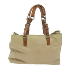 PRADA Tote Bag Nylon Beige  yb466