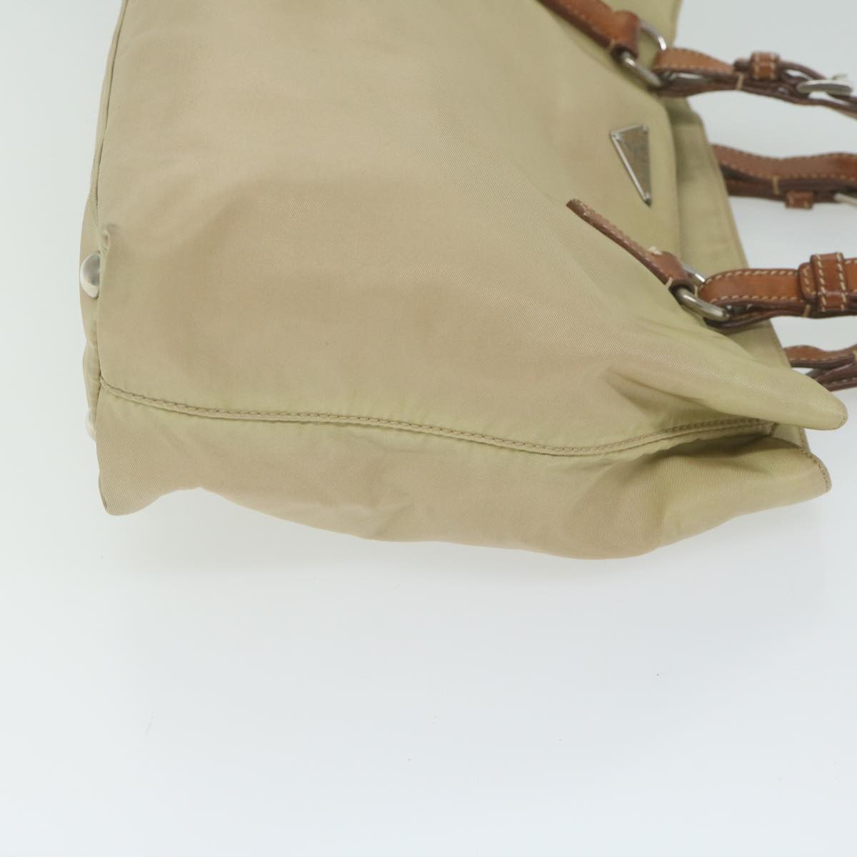 PRADA Tote Bag Nylon Beige  yb466