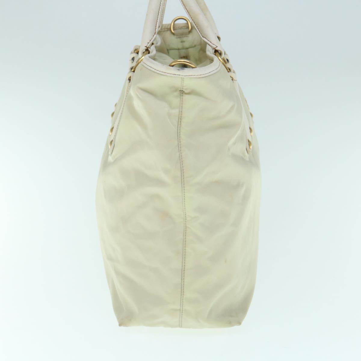 PRADA Hand Bag Nylon 2way Beige  yb469