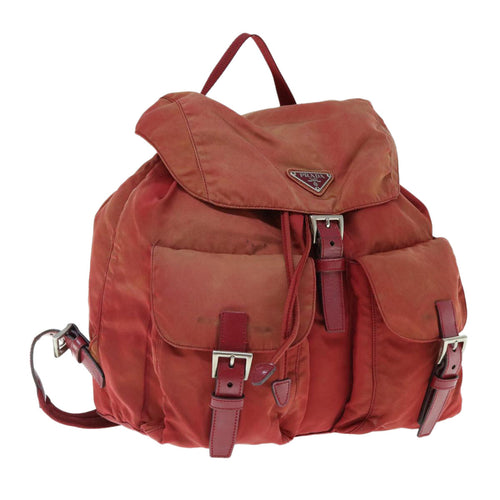 PRADA Backpack Nylon Red  yb470