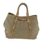 PRADA Hand Bag Canvas 2way Beige  yb499