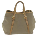 PRADA Hand Bag Canvas 2way Beige  yb499