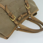 PRADA Hand Bag Canvas 2way Beige  yb499