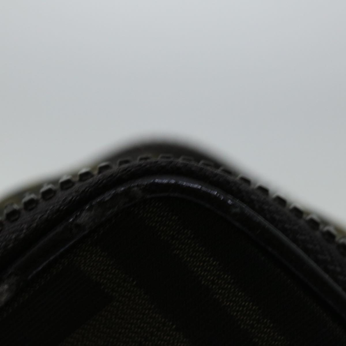 FENDI Zucca Canvas Vanity Hand Bag Brown Blackyb514