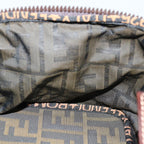 FENDI Zucca Canvas Vanity Hand Bag Brown Blackyb514