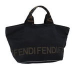 FENDI Hand Bag Canvas Blackyb555