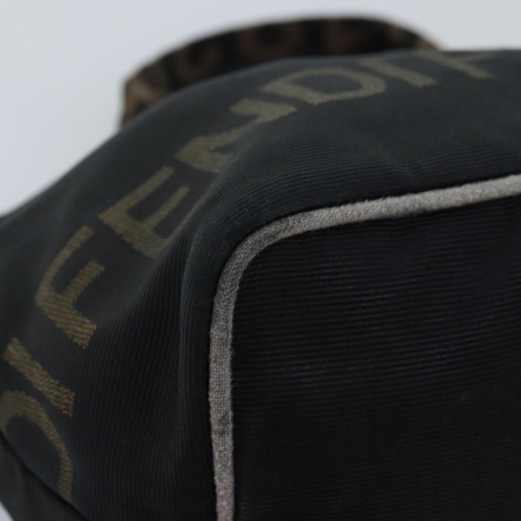 FENDI Hand Bag Canvas Blackyb555