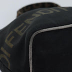 FENDI Hand Bag Canvas Blackyb555
