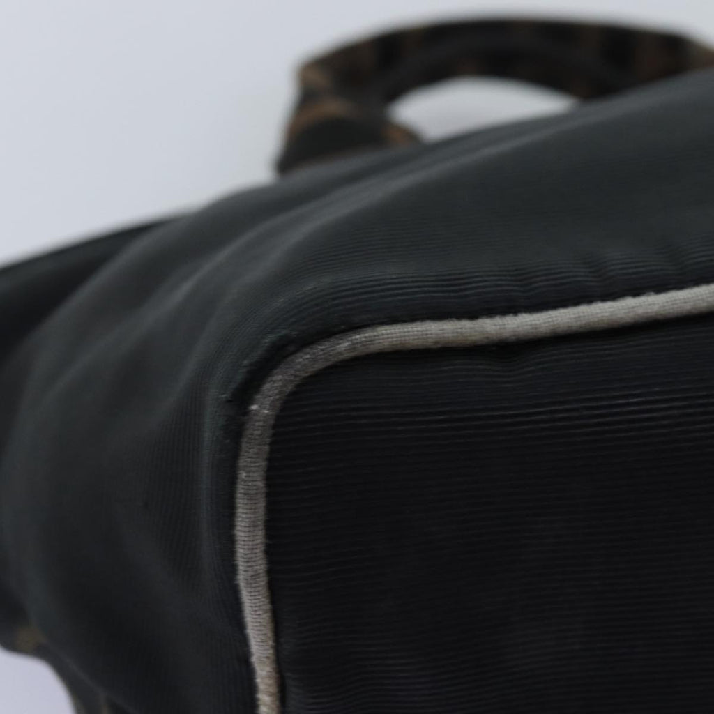 FENDI Hand Bag Canvas Blackyb555