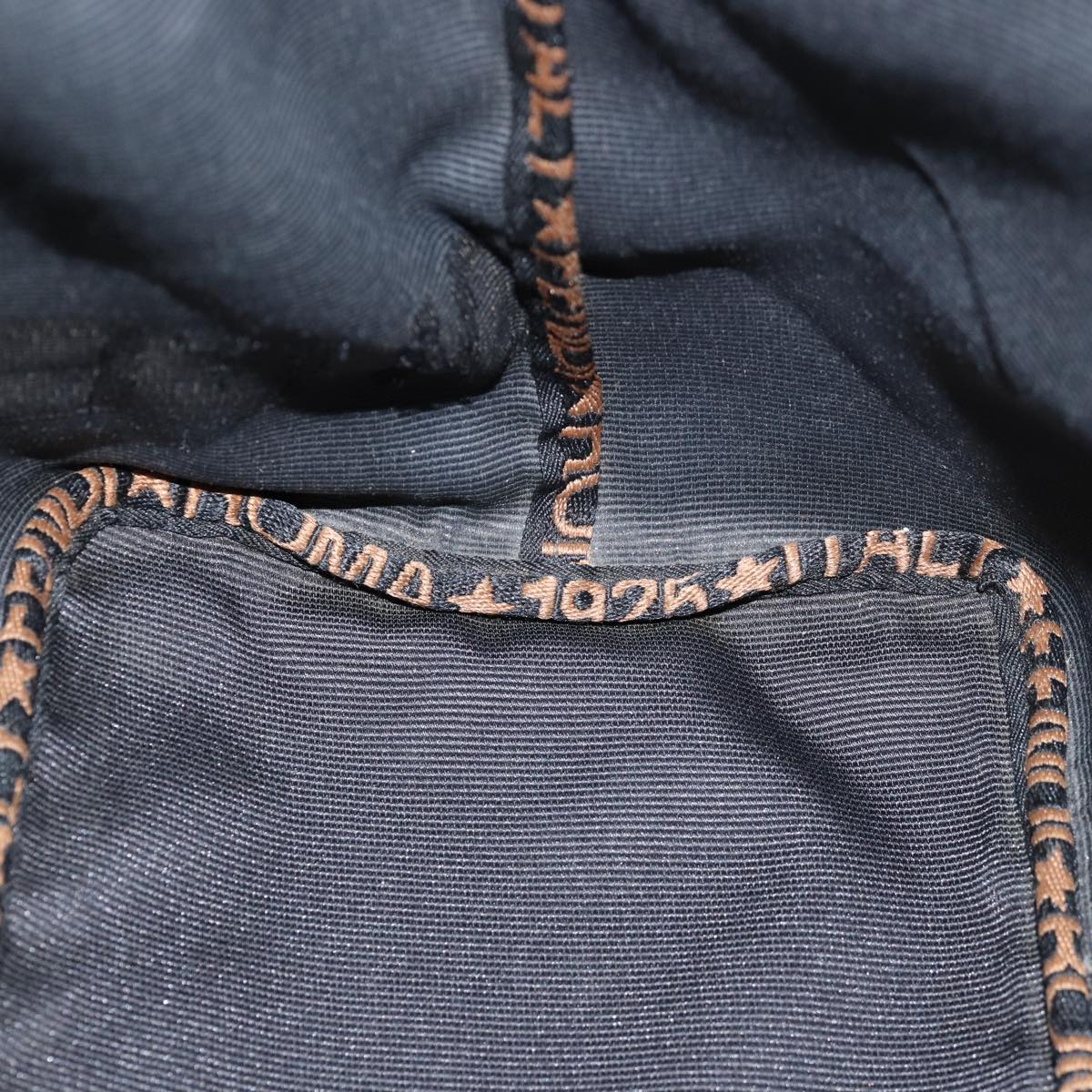 FENDI Hand Bag Canvas Blackyb555