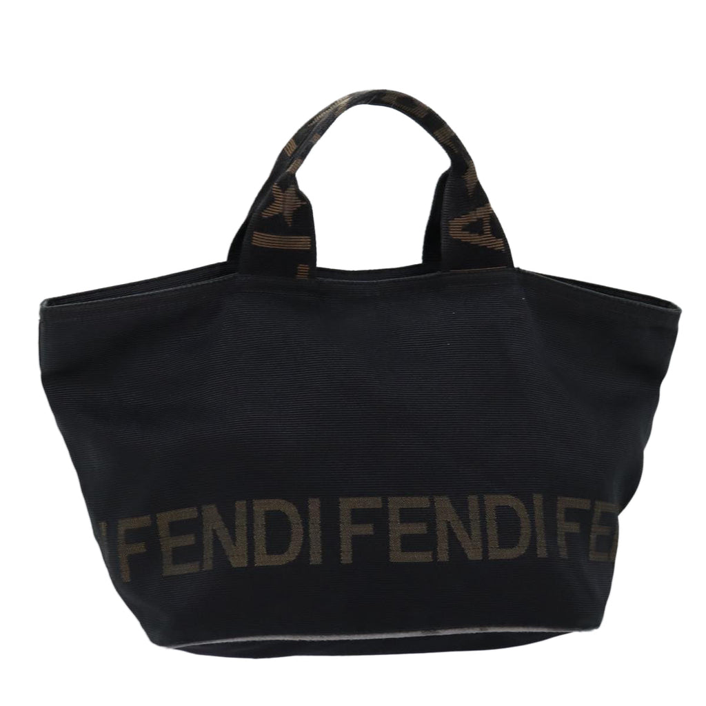 FENDI Hand Bag Canvas Blackyb555