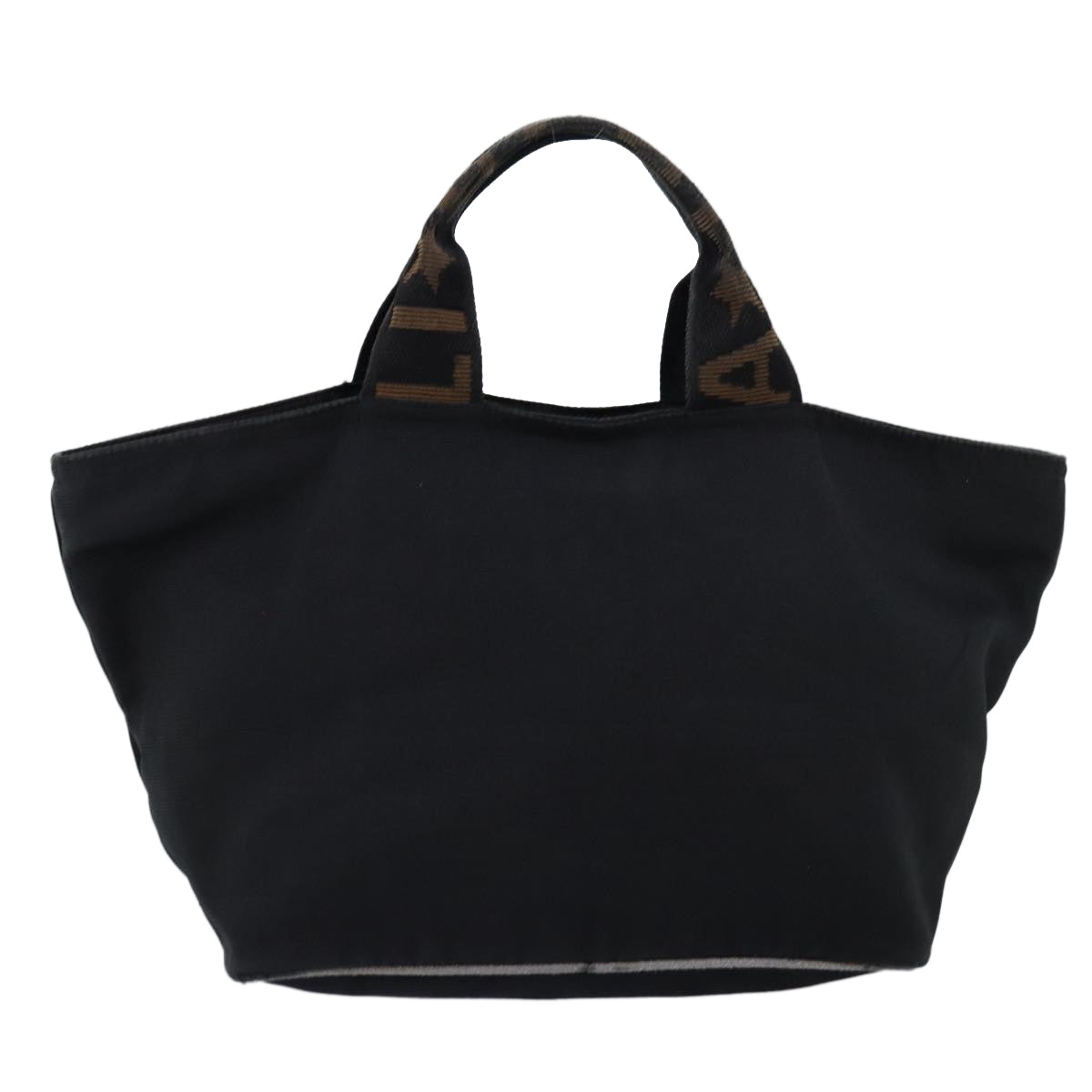 FENDI Hand Bag Canvas Blackyb555