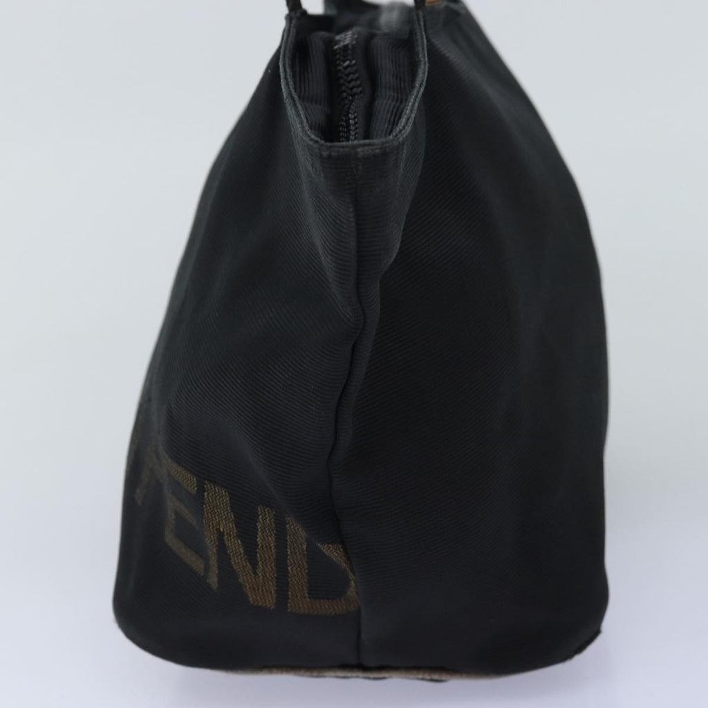 FENDI Hand Bag Canvas Blackyb555