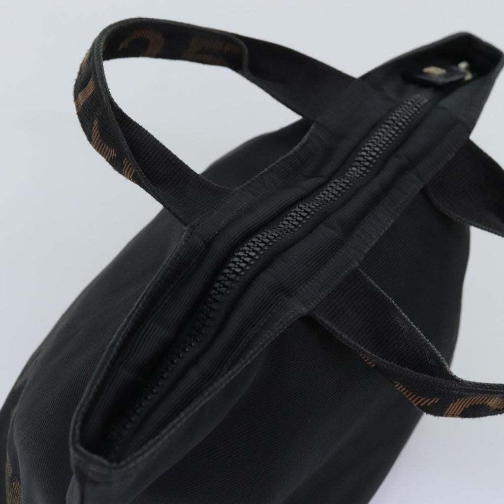 FENDI Hand Bag Canvas Blackyb555