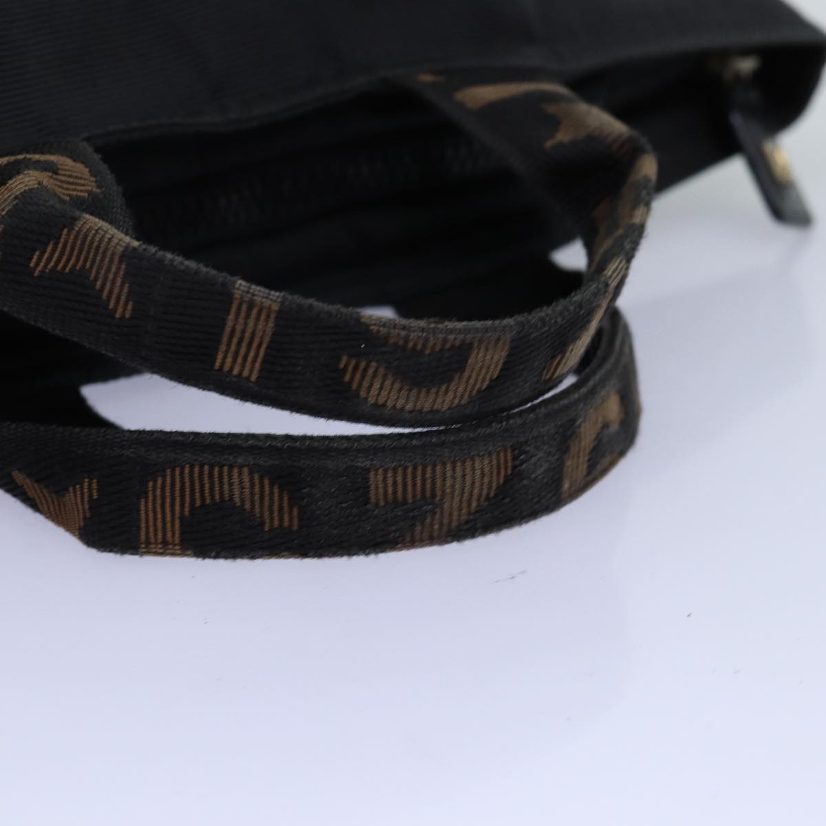 FENDI Hand Bag Canvas Blackyb555