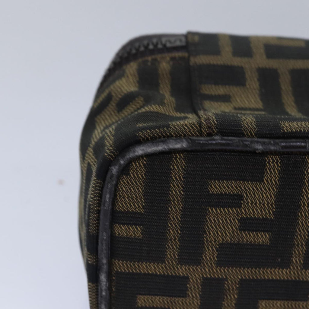 FENDI Zucca Canvas Vanity Pouch Brown Blackyb585