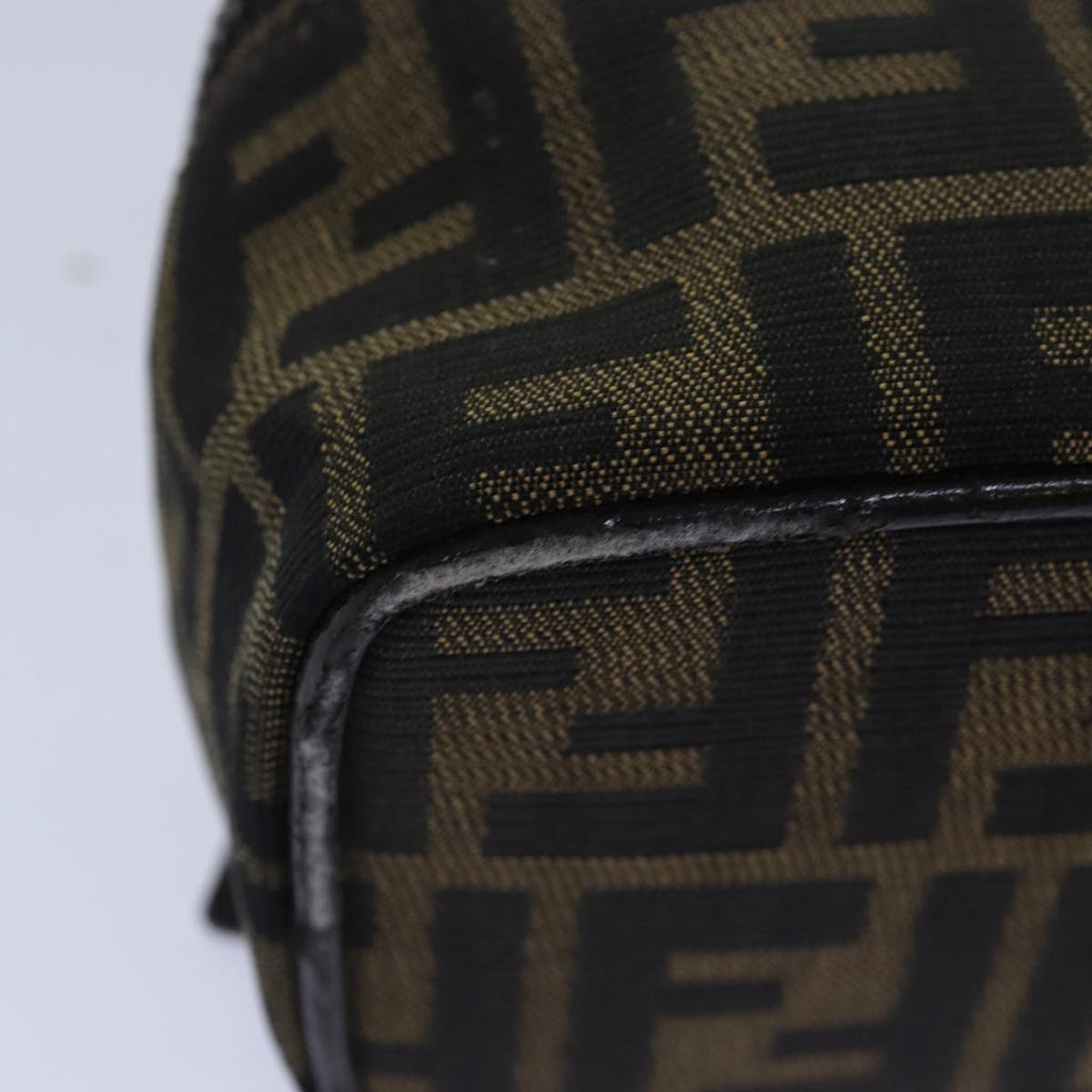 FENDI Zucca Canvas Vanity Pouch Brown Blackyb585