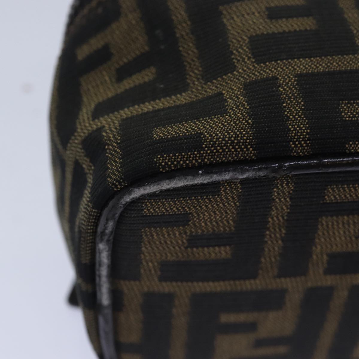 FENDI Zucca Canvas Vanity Pouch Brown Blackyb585