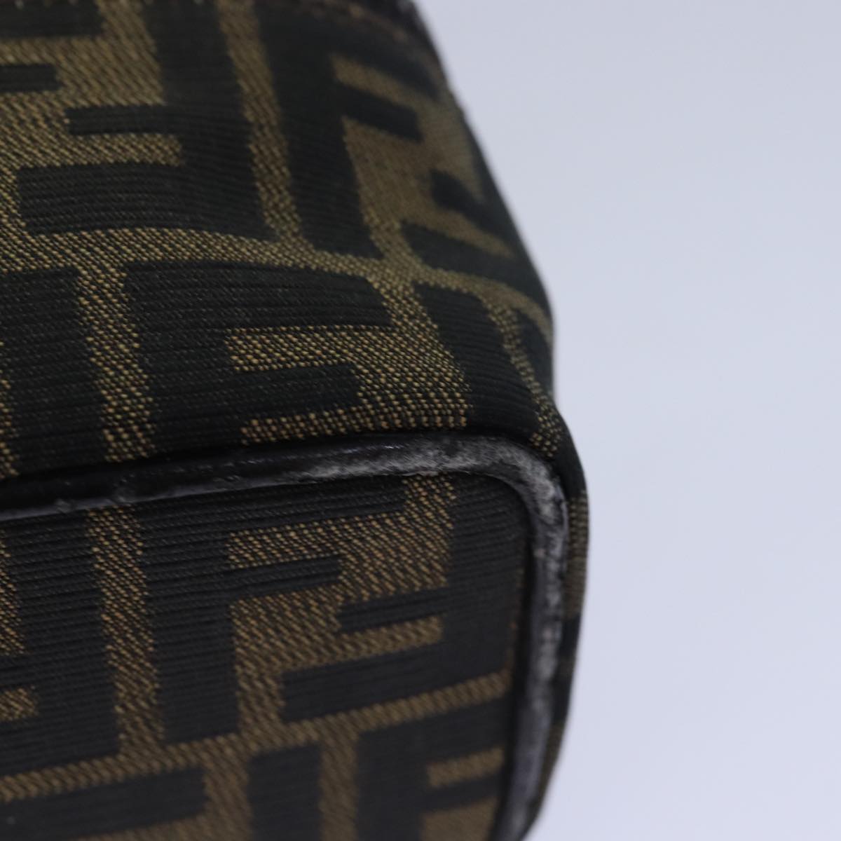 FENDI Zucca Canvas Vanity Pouch Brown Blackyb585
