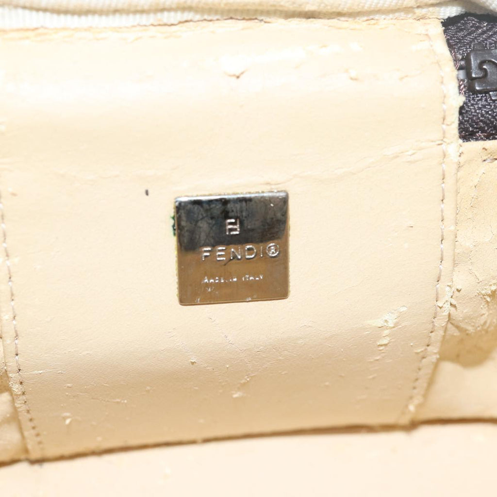 FENDI Zucca Canvas Vanity Pouch Brown Blackyb585