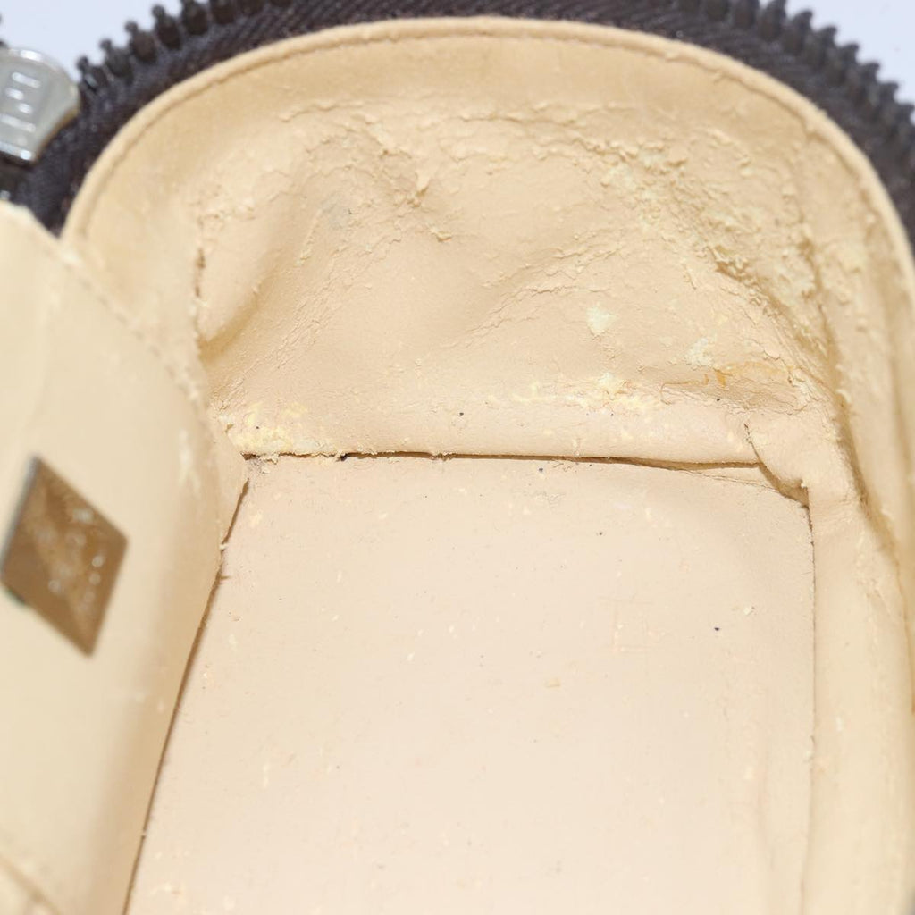 FENDI Zucca Canvas Vanity Pouch Brown Blackyb585