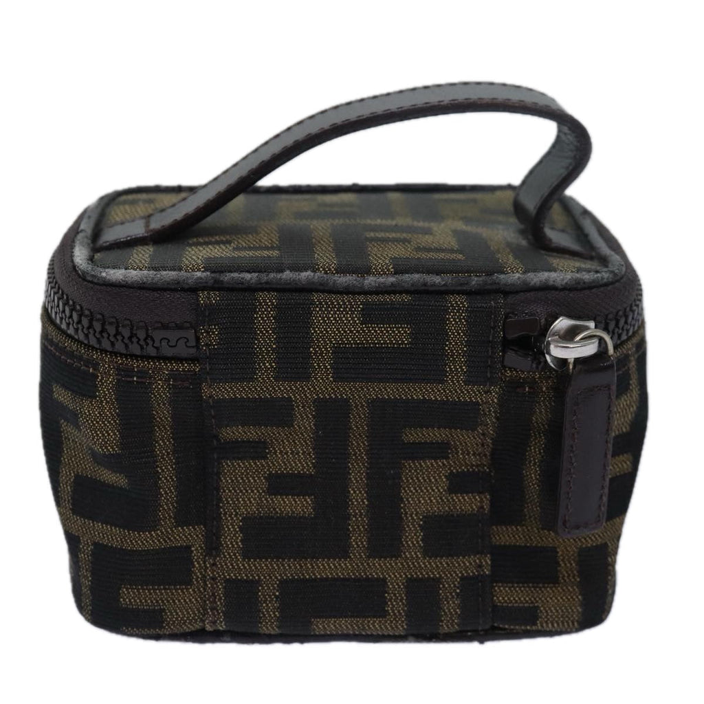 FENDI Zucca Canvas Vanity Pouch Brown Blackyb585