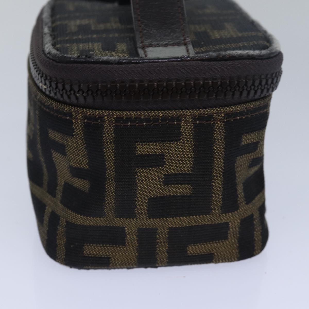 FENDI Zucca Canvas Vanity Pouch Brown Blackyb585