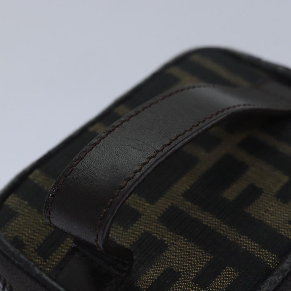 FENDI Zucca Canvas Vanity Pouch Brown Blackyb585